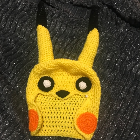 Homemade Crocheted Pikachu beanie - Picture 2 of 3